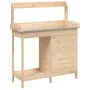 Mesa para macetas con armario madera de abeto 110,5x45x124,5 cm by vidaXL, Pot stands - Ref: Foro24-156343, Price: 125,37 €, ...