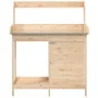 Mesa para macetas con armario madera de abeto 110,5x45x124,5 cm by vidaXL, Pot stands - Ref: Foro24-156343, Price: 125,37 €, ...