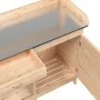 Mesa para macetas con armario madera de abeto 110,5x45x124,5 cm by vidaXL, Pot stands - Ref: Foro24-156343, Price: 125,37 €, ...