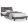 Bed frame with gray synthetic leather headboard 100x200 cm by vidaXL, Beds and slatted bases - Ref: Foro24-3207984, Price: 14...