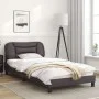Bed frame with gray synthetic leather headboard 100x200 cm by vidaXL, Beds and slatted bases - Ref: Foro24-3207984, Price: 15...