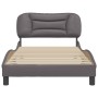 Bed frame with gray synthetic leather headboard 100x200 cm by vidaXL, Beds and slatted bases - Ref: Foro24-3207984, Price: 14...