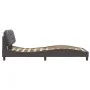 Bed frame with gray synthetic leather headboard 100x200 cm by vidaXL, Beds and slatted bases - Ref: Foro24-3207984, Price: 15...