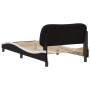 Bed frame with black and white synthetic leather headboard by vidaXL, Beds and slatted bases - Ref: Foro24-3207986, Price: 13...