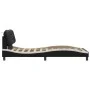 Bed frame with black and white synthetic leather headboard by vidaXL, Beds and slatted bases - Ref: Foro24-3207986, Price: 13...