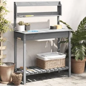 Mesa para macetas con fregadero abeto gris 147,5x44x139,5 cm by vidaXL, Pot stands - Ref: Foro24-156348, Price: 109,61 €, Dis...