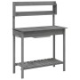 Pflanztisch mit Spülbecken aus grauer Fichte 147,5x44x139,5 cm von vidaXL, Topfständer - Ref: Foro24-156348, Preis: 117,88 €,...