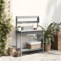 Pflanztisch mit Spülbecken aus grauer Fichte 147,5x44x139,5 cm von vidaXL, Topfständer - Ref: Foro24-156348, Preis: 109,46 €,...