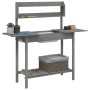 Pflanztisch mit Spülbecken aus grauer Fichte 147,5x44x139,5 cm von vidaXL, Topfständer - Ref: Foro24-156348, Preis: 117,88 €,...