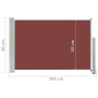 Einziehbare braune Gartenmarkise 60x300 cm von vidaXL, Sonnenschirme - Ref: Foro24-48355, Preis: 45,27 €, Rabatt: %