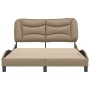 Estructura de cama cabecero cuero sintético capuchino 140x190cm de vidaXL, Camas y somieres - Ref: Foro24-3207999, Precio: 22...