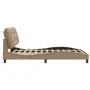Bed frame with synthetic leather headboard in cappuccino color, 140x190cm. by vidaXL, Beds and slatted bases - Ref: Foro24-32...