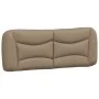 Bed frame with synthetic leather headboard in cappuccino color, 140x190cm. by vidaXL, Beds and slatted bases - Ref: Foro24-32...