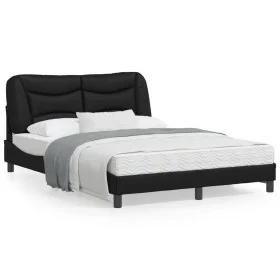 Bettgestell mit Kunstleder-Kopfteil in Schwarz 140x200cm von vidaXL, Betten und Lattenroste - Ref: Foro24-3208002, Preis: 226...