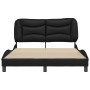 Bed frame with black synthetic leather headboard 140x200cm by vidaXL, Beds and slatted bases - Ref: Foro24-3208002, Price: 23...