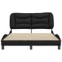 Bettgestell mit Kunstleder-Kopfteil in Schwarz 140x200cm von vidaXL, Betten und Lattenroste - Ref: Foro24-3208002, Preis: 227...