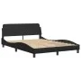 Bettgestell mit Kunstleder-Kopfteil in Schwarz 140x200cm von vidaXL, Betten und Lattenroste - Ref: Foro24-3208002, Preis: 227...