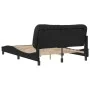 Bettgestell mit Kunstleder-Kopfteil in Schwarz 140x200cm von vidaXL, Betten und Lattenroste - Ref: Foro24-3208002, Preis: 227...