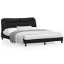Bed frame with black synthetic leather headboard 160x200cm by vidaXL, Beds and slatted bases - Ref: Foro24-3208009, Price: 25...