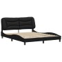 Bettgestell mit Kunstleder-Kopfteil in Schwarz 160x200cm von vidaXL, Betten und Lattenroste - Ref: Foro24-3208009, Preis: 259...