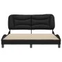 Bed frame with black synthetic leather headboard 160x200cm by vidaXL, Beds and slatted bases - Ref: Foro24-3208009, Price: 25...