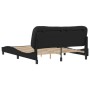 Bed frame with black synthetic leather headboard 160x200cm by vidaXL, Beds and slatted bases - Ref: Foro24-3208009, Price: 24...