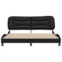 Estructura de cama con cabecero cuero sintético negro 180x200cm de vidaXL, Camas y somieres - Ref: Foro24-3208016, Precio: 26...