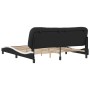 Bettgestell mit schwarz-weißem Kunstleder-Kopfteil von vidaXL, Betten und Lattenroste - Ref: Foro24-3208021, Preis: 256,94 €,...