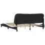 Estructura de cama con cabecero cuero sintético negro y blanco de vidaXL, Camas y somieres - Ref: Foro24-3208021, Precio: 254...