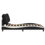 Bed frame with black and white synthetic leather headboard by vidaXL, Beds and slatted bases - Ref: Foro24-3208021, Price: 25...