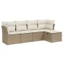 Juego de sofás jardín con cojines 5 pzas ratán sintético beige by vidaXL, Garden sets - Ref: Foro24-3263134, Price: 335,45 €,...