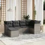 Gartenmöbel-Set, 6-teilig, mit grauen Polstern aus synthetischem Rattan. von vidaXL, Gartensets - Ref: Foro24-3263176, Preis:...