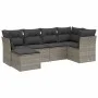 Gartenmöbel-Set, 6-teilig, mit grauen Polstern aus synthetischem Rattan. von vidaXL, Gartensets - Ref: Foro24-3263176, Preis:...
