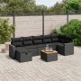 Set de sofás de jardín 8 piezas y cojines ratán sintético negro by vidaXL, Garden sets - Ref: Foro24-3264842, Price: 496,43 €...