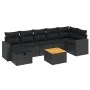 Set de sofás de jardín 8 piezas y cojines ratán sintético negro by vidaXL, Garden sets - Ref: Foro24-3264842, Price: 496,43 €...