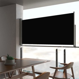 Black retractable garden side awning 60x300 cm by vidaXL, Umbrellas - Ref: Foro24-48352, Price: 51,76 €, Discount: %