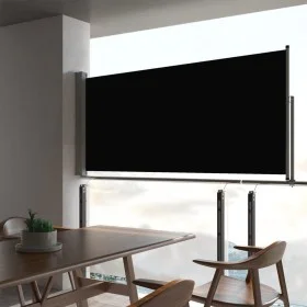 Black retractable garden side awning 60x300 cm by vidaXL, Umbrellas - Ref: Foro24-48352, Price: 48,73 €, Discount: %