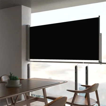Schwarze einziehbare Garten-Seitenmarkise 60x300 cm von vidaXL, Sonnenschirme - Ref: Foro24-48352, Preis: 48,59 €, Rabatt: %