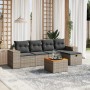 Set de muebles de jardín 6 pzas y cojines ratán sintético gris by vidaXL, Garden sets - Ref: Foro24-3265169, Price: 349,82 €,...
