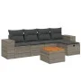 Gartenmöbel-Set, 6-teilig, mit grauen Polstern aus synthetischem Rattan. von vidaXL, Gartensets - Ref: Foro24-3265169, Preis:...