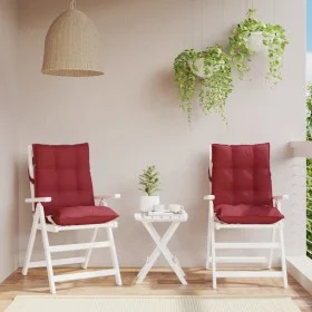 Kissen für Stühle mit niedriger Rückenlehne, 2 Stück, Oxford-Stoff in Weinrot. von vidaXL, Kissen für Stühle und Sofas - Ref:...