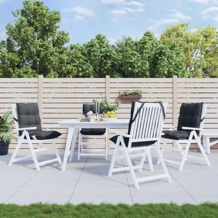 Niedrige Rückenkissen für Stühle, 4 Stück, aus anthrazitgrauem Oxford-Stoff. von vidaXL, Kissen für Stühle und Sofas - Ref: F...