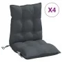 Niedrige Rückenkissen für Stühle, 4 Stück, aus anthrazitgrauem Oxford-Stoff. von vidaXL, Kissen für Stühle und Sofas - Ref: F...
