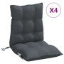 Niedrige Rückenkissen für Stühle, 4 Stück, aus anthrazitgrauem Oxford-Stoff. von vidaXL, Kissen für Stühle und Sofas - Ref: F...