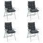 Cojines de silla respaldo bajo 4 uds tela Oxford gris antracita by vidaXL, Cushions for chairs and sofas - Ref: Foro24-377672...