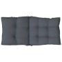 Cojines de silla respaldo bajo 4 uds tela Oxford gris antracita