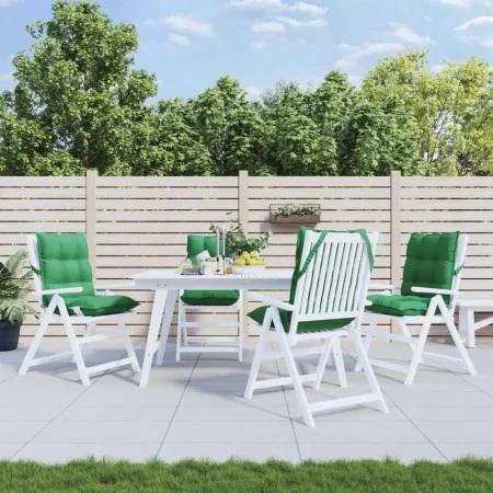 Cojines para silla con respaldo bajo 4 uds tela Oxford verde by vidaXL, Cushions for chairs and sofas - Ref: Foro24-377687, P...