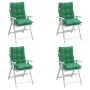 Cojines para silla con respaldo bajo 4 uds tela Oxford verde by vidaXL, Cushions for chairs and sofas - Ref: Foro24-377687, P...