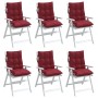 Cojines para silla respaldo bajo 6 uds tela Oxford rojo tinto de vidaXL, Cojines para sillas y sofás - Ref: Foro24-377700, Pr...