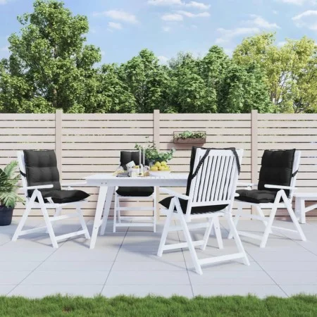 Kissen für Stühle mit niedriger Rückenlehne, 4 Stück, schwarzer Oxford-Stoff. von vidaXL, Kissen für Stühle und Sofas - Ref: ...